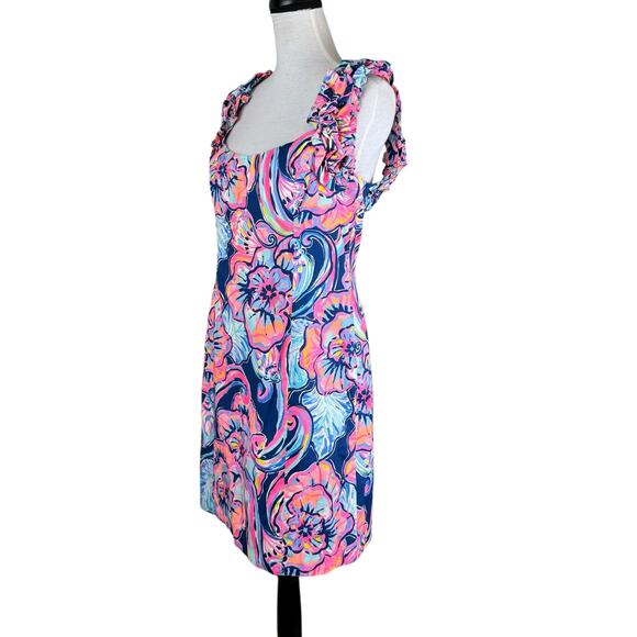 Lilly Pulitzer Floral Dress in Pink and Blue - Picture 4 of 14